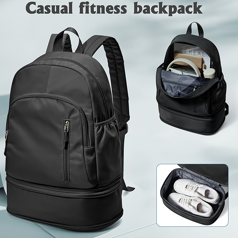 Sneaker Zone - Polyester waterproof men's backpack, lightweight, zoned
