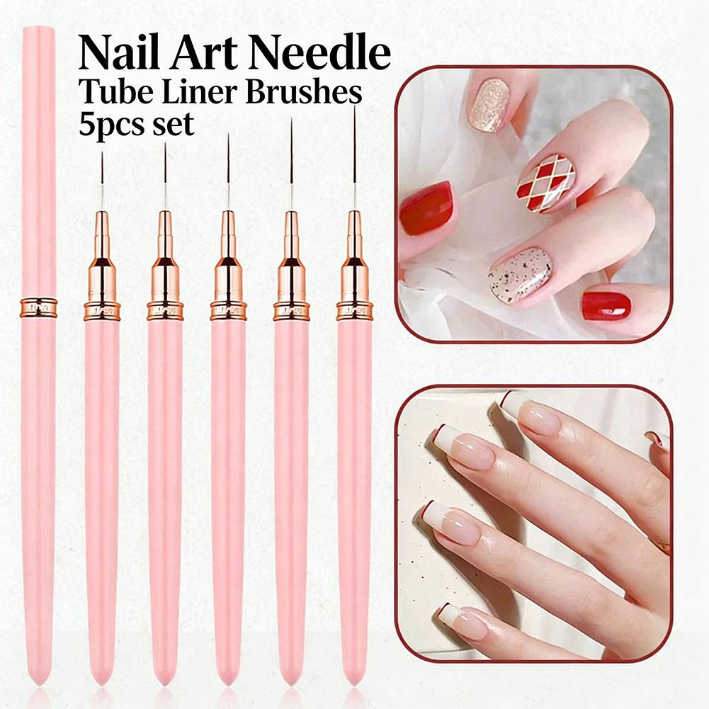 5PCS Nail Art Liner Brush Set  - огляд і ціна Brush Bristle Set